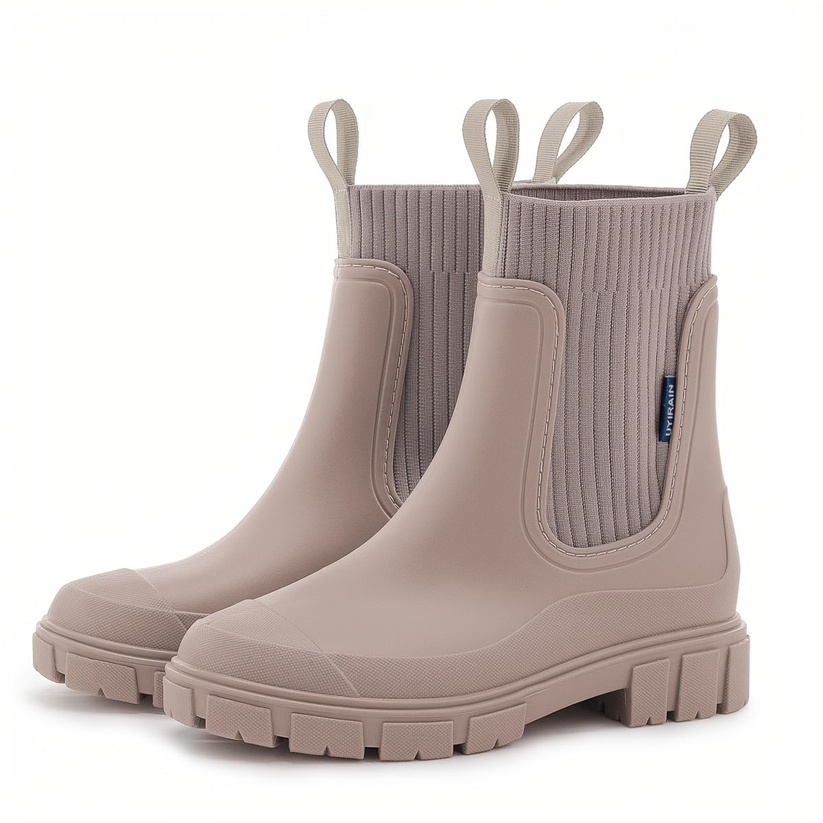 Damen wasserdichte Regenstiefel mit Keilabsatz – Stylisch, bequem und rutschfest