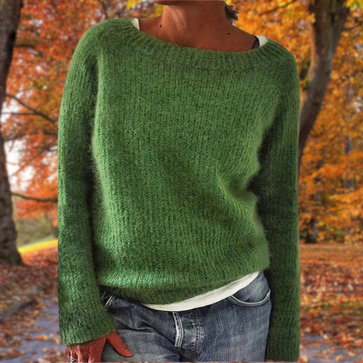 Damen Pullover mit U-Bootausschnitt – Weicher Strick für gemütliche, stilvolle Looks