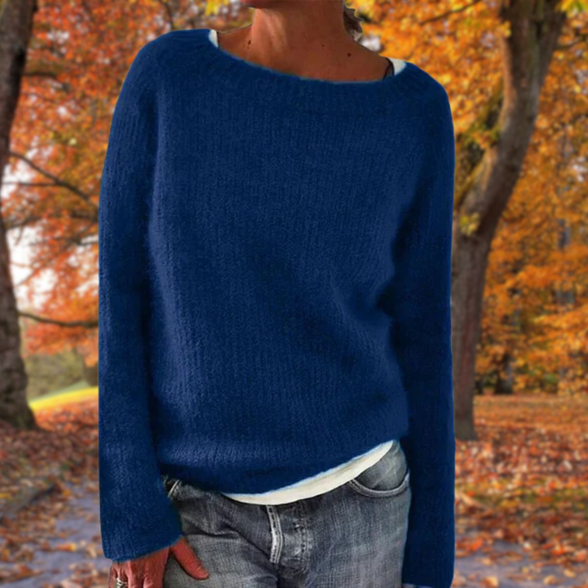 Damen Pullover mit U-Bootausschnitt – Weicher Strick für gemütliche, stilvolle Looks