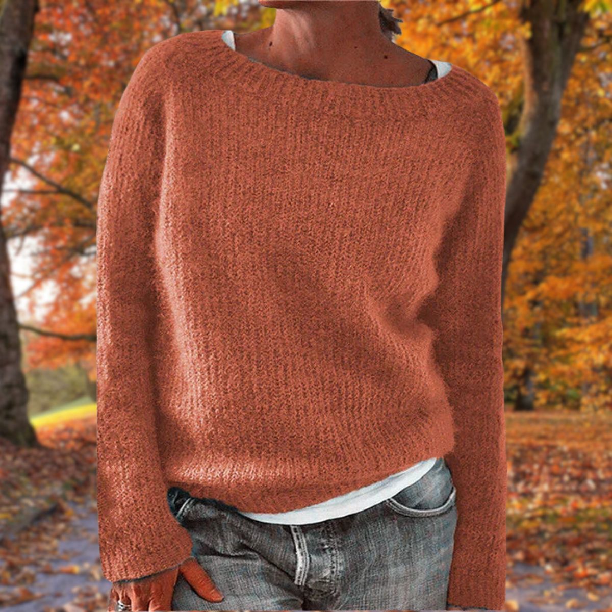 Damen Pullover mit U-Bootausschnitt – Weicher Strick für gemütliche, stilvolle Looks