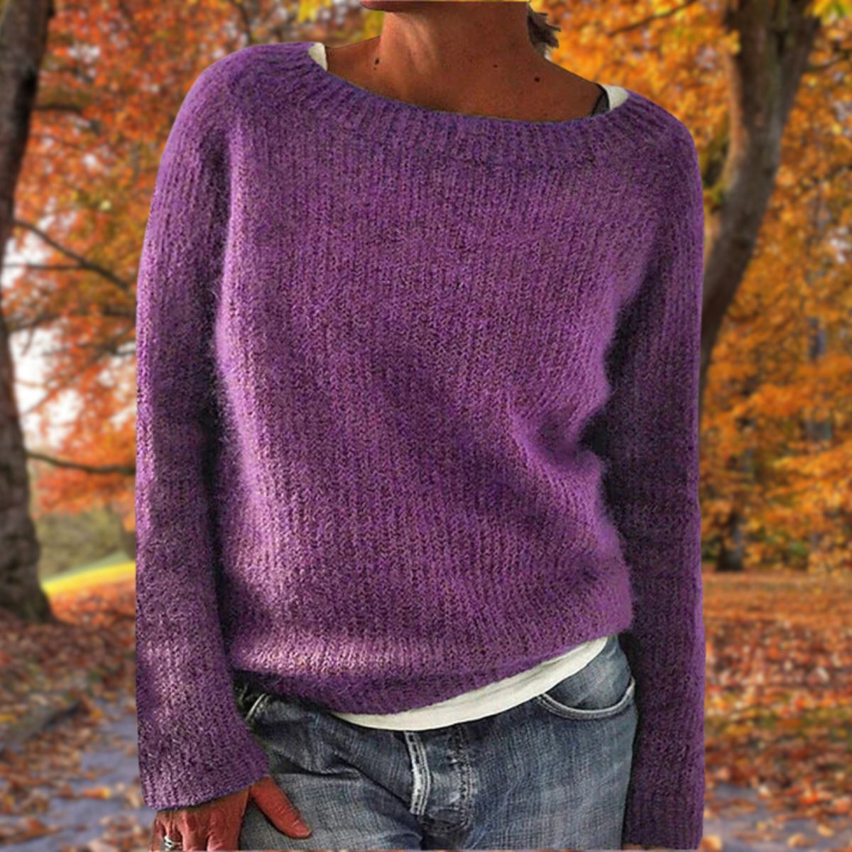 Damen Pullover mit U-Bootausschnitt – Weicher Strick für gemütliche, stilvolle Looks