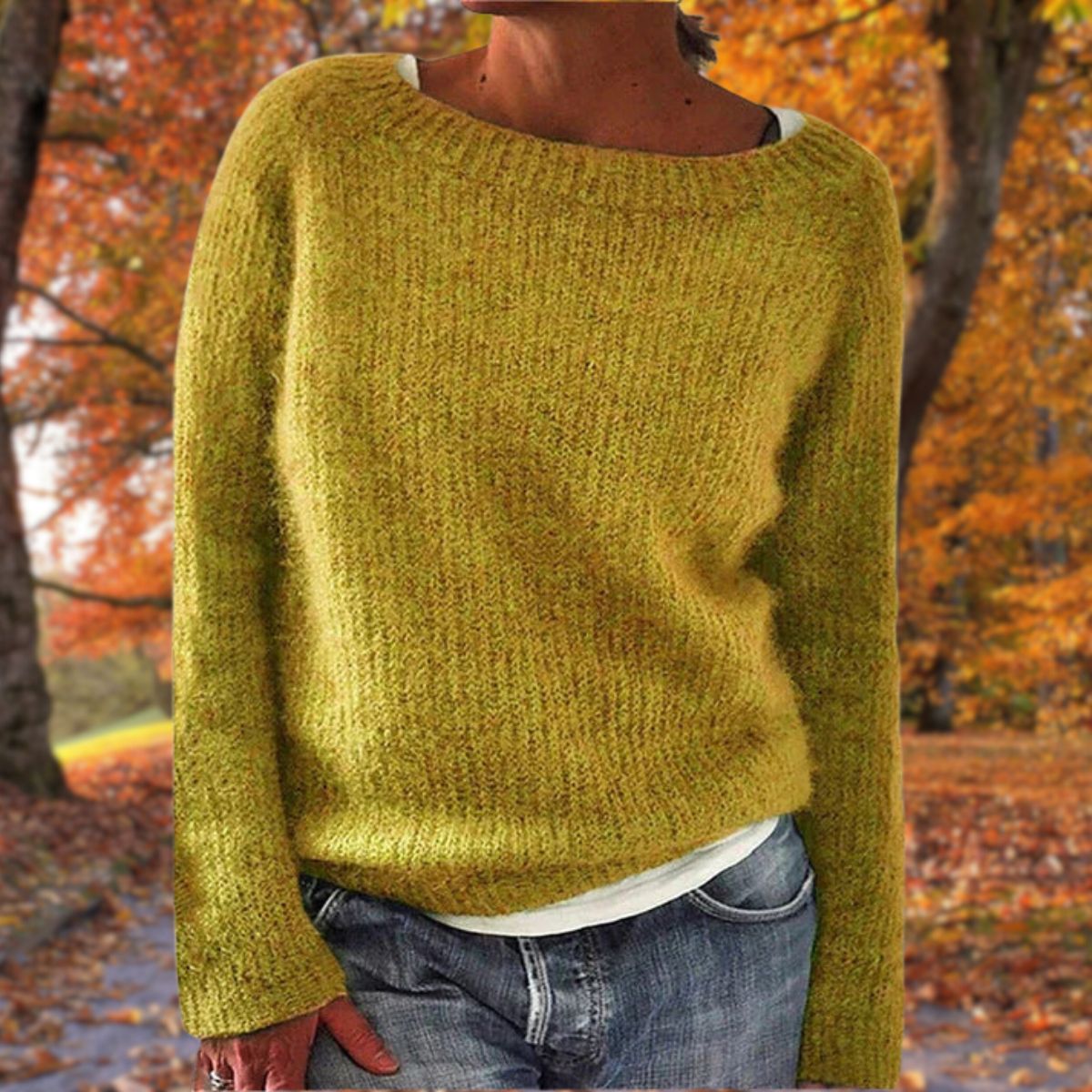 Damen Pullover mit U-Bootausschnitt – Weicher Strick für gemütliche, stilvolle Looks