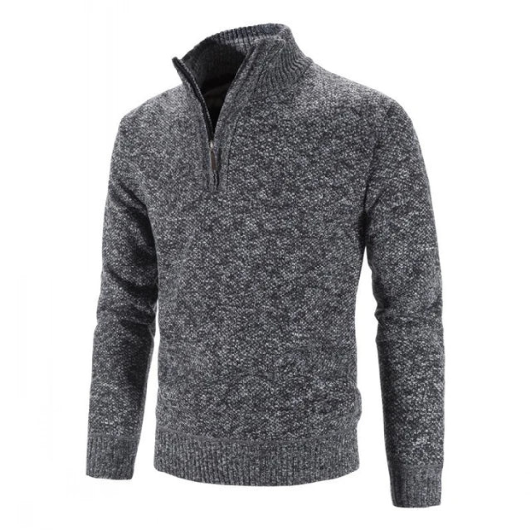 Strickpullover Mit Halbem Reißverschluss Für Herren | Warm