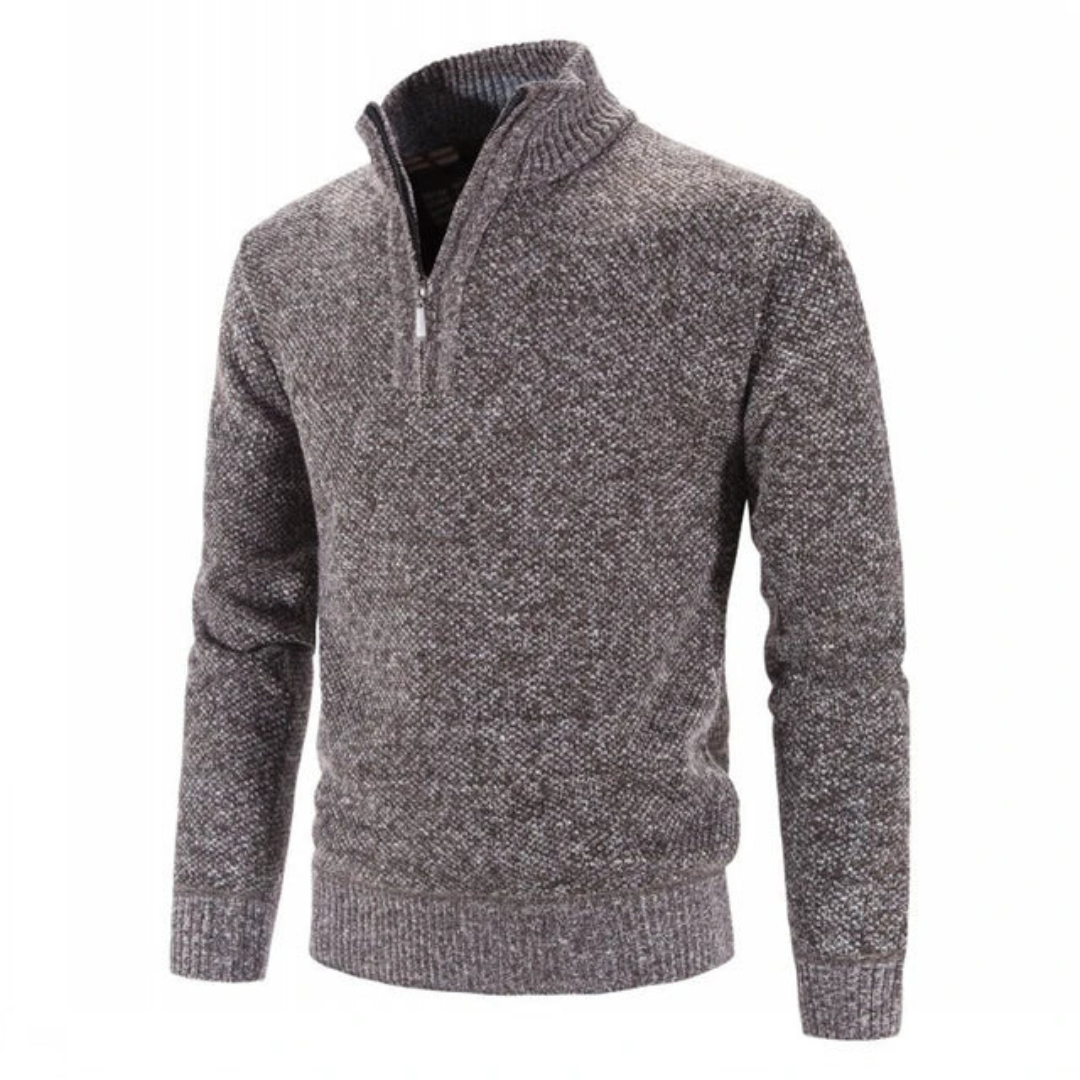 Strickpullover Mit Halbem Reißverschluss Für Herren | Warm