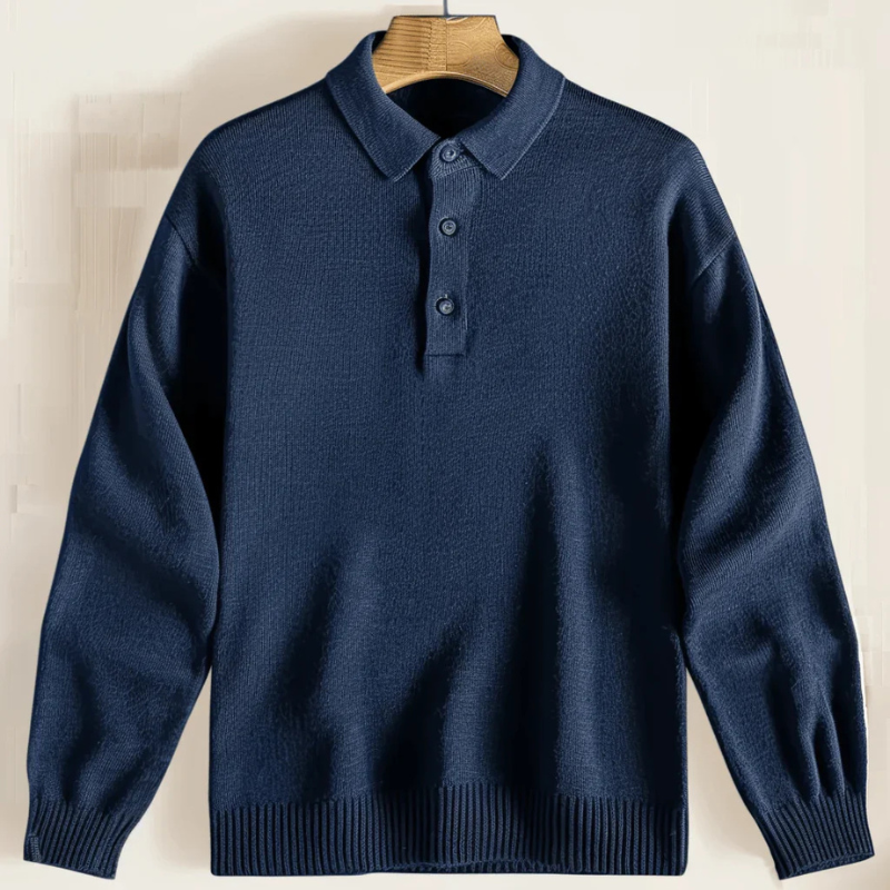 Herren Pullover Mit Halben Knöpfen Und Langen Ärmeln | Lässig