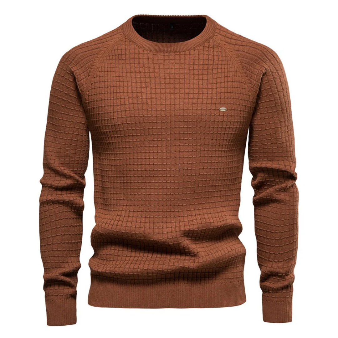Warmer Gemütlicher Stylischer Rundhalspullover Für Herren | Langarm