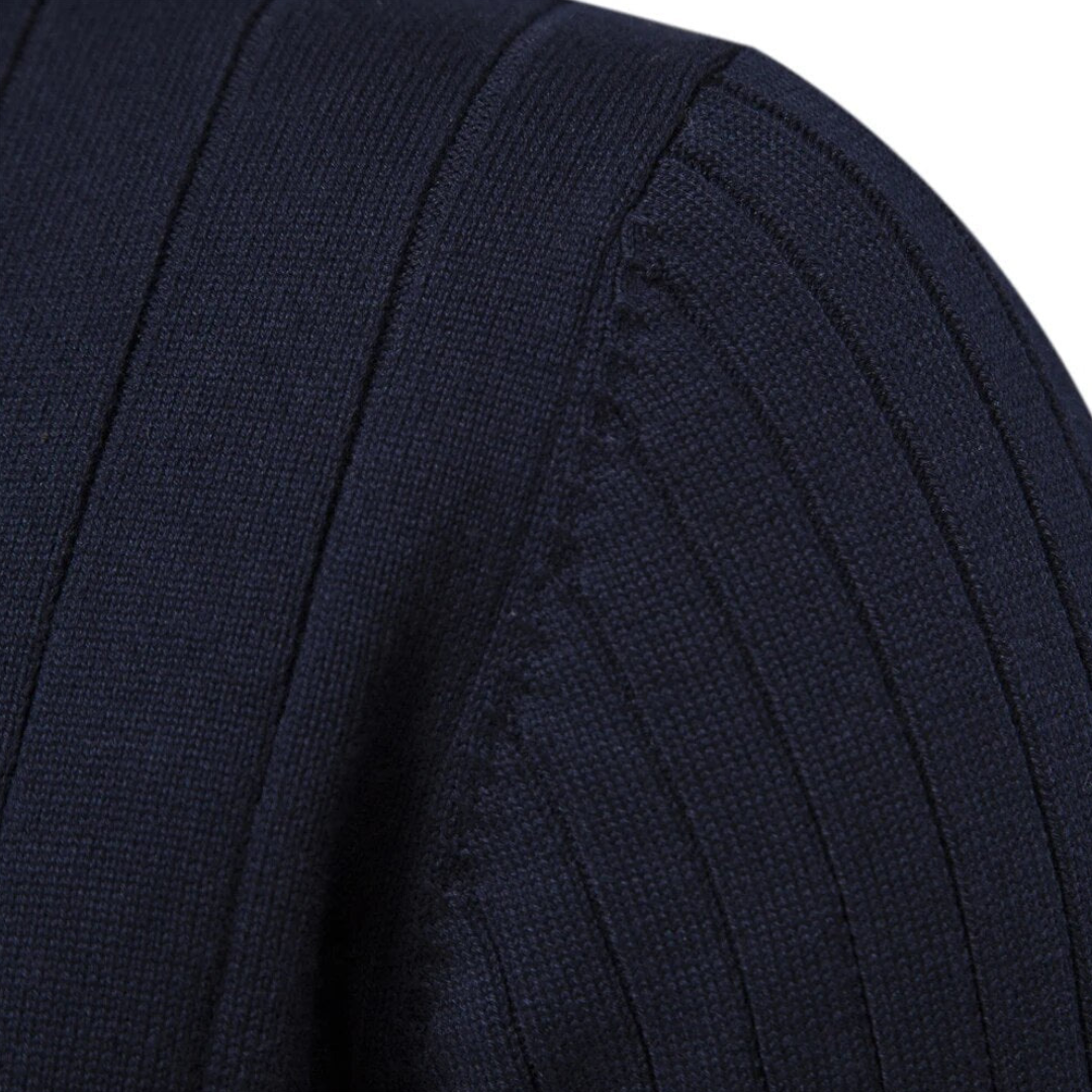 Strickpullover Mit Halbem Reißverschluss Für Herren | Langarm