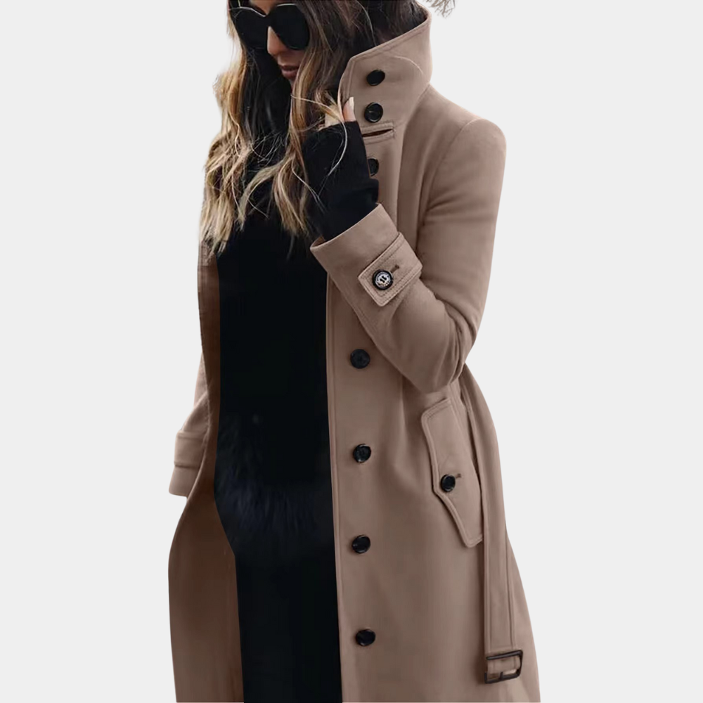 Damen Trenchcoat – Wasserdicht, elegant und mit Gürtel für feminine Passform