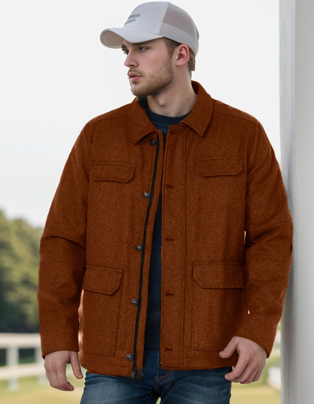 Herren Utility Jacke mit mehreren Taschen – Robustes Design für Alltag und Outdoor