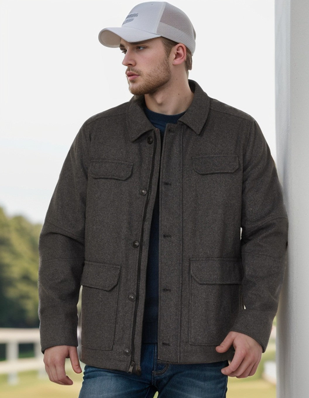 Herren Utility Jacke mit mehreren Taschen – Robustes Design für Alltag und Outdoor