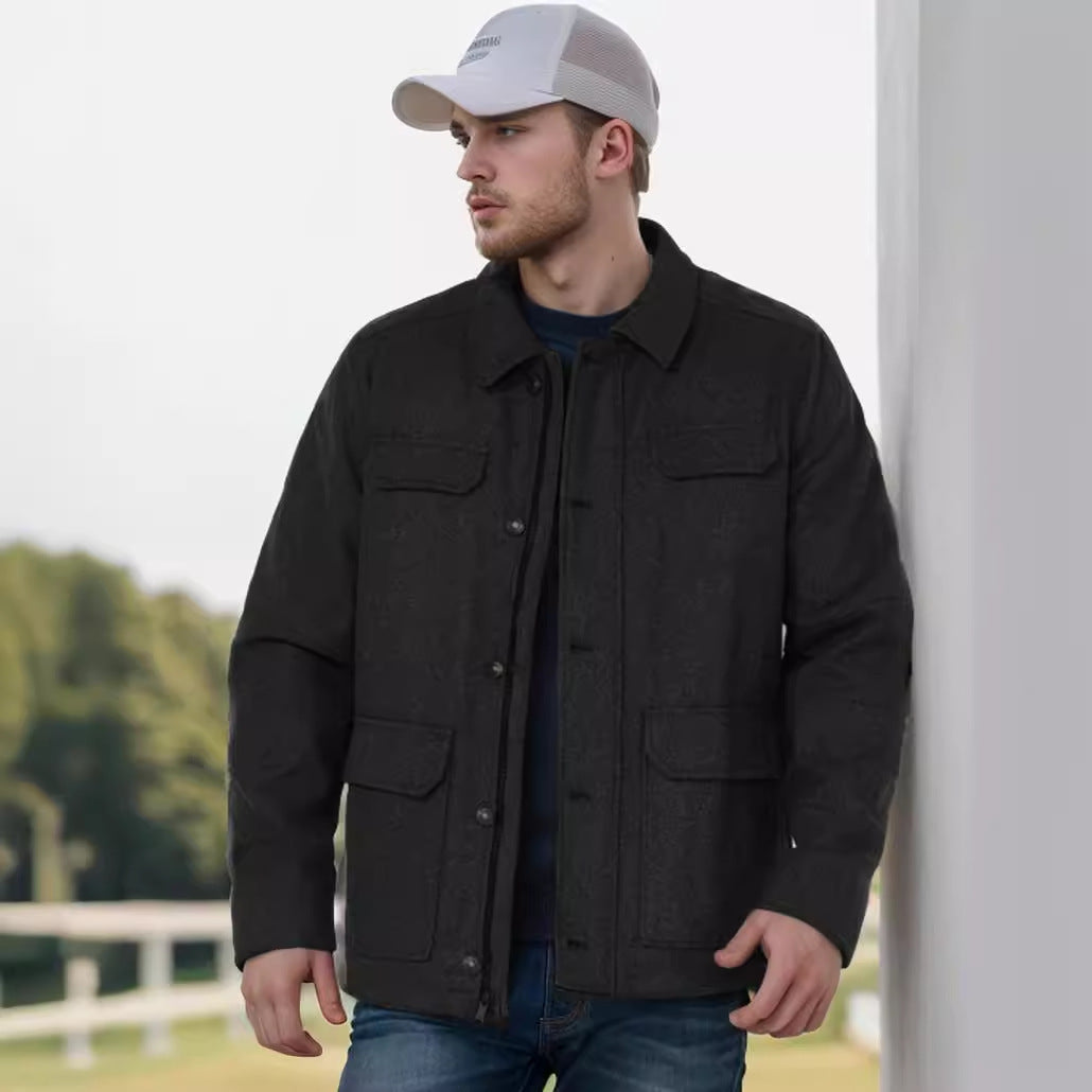 Herren Utility Jacke mit mehreren Taschen – Robustes Design für Alltag und Outdoor
