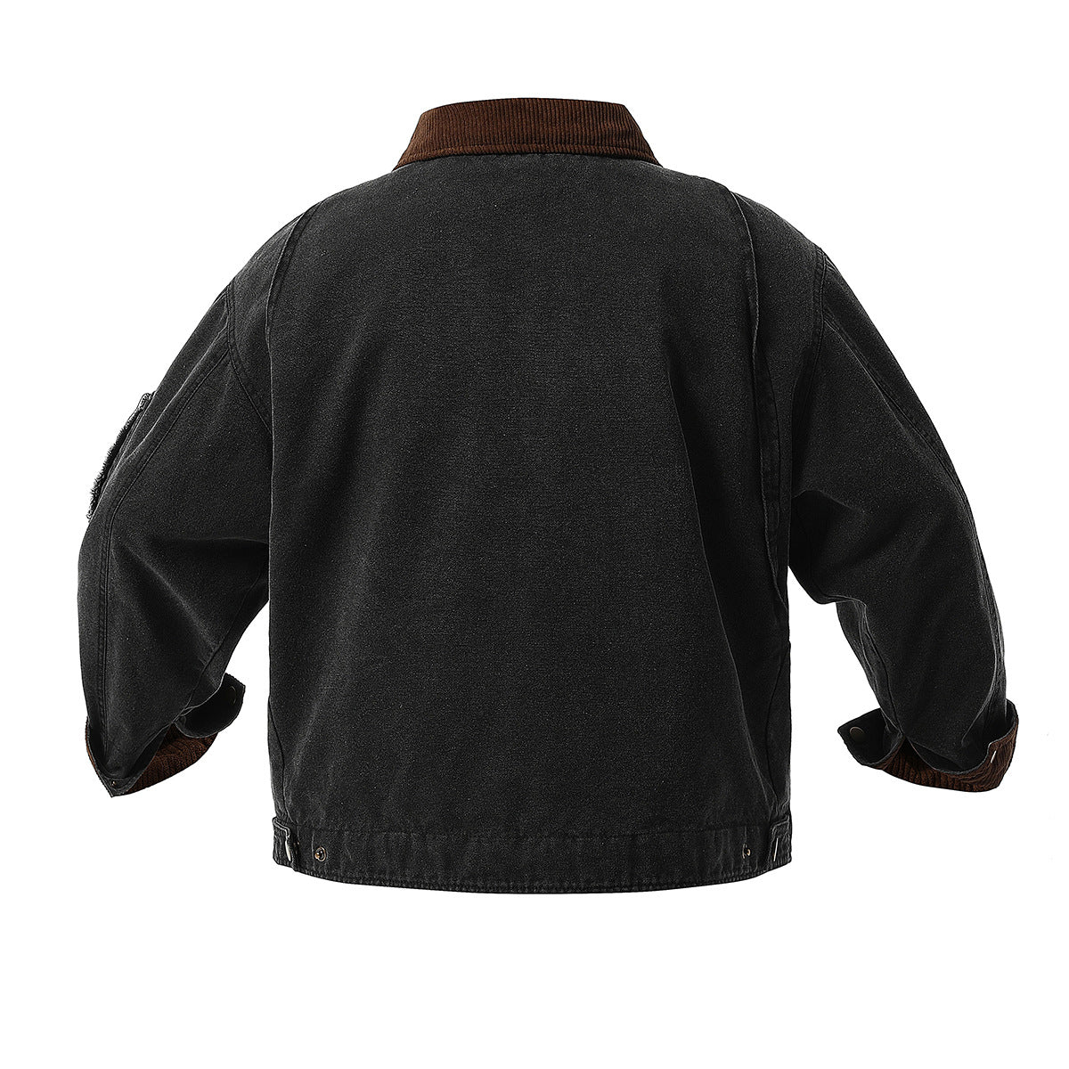 Herren urbane Übergangsjacke mit strukturiertem Stehkragen und zahlreichen praktischen Taschen