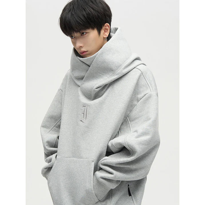 Herren Oversized Doppelpanel Winter Kapuzenpulli | Warme