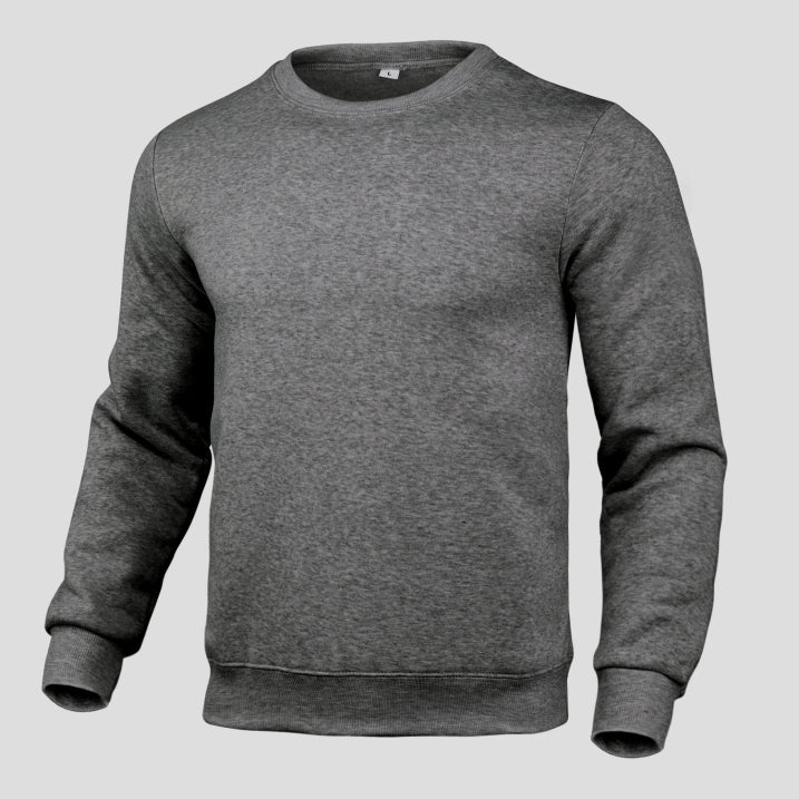 Herren Klassisches Lässiges Rundhalsausschnitt Sweatshirt | Langarm