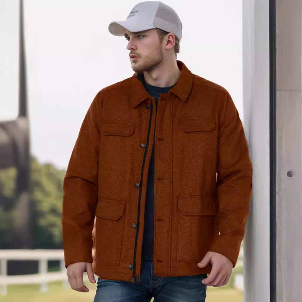 Herren Utility Jacke mit mehreren Taschen – Robustes Design für Alltag und Outdoor
