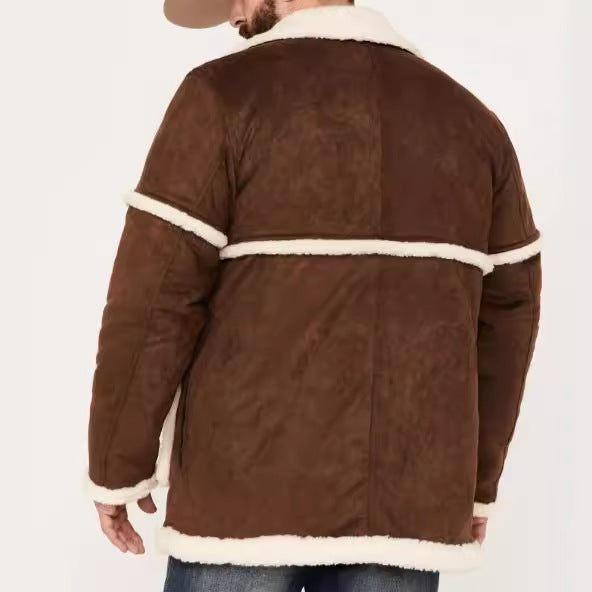 Herren gefütterte Outdoor-Jacke – Lässiger Stil mit großen Taschen für kalte Tage
