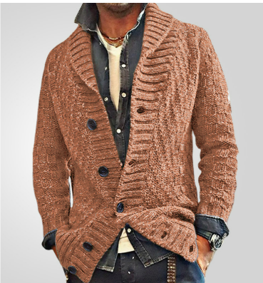 Dustin | Herren Winter Knopf Daunen Strickjacke | Strick MAKE