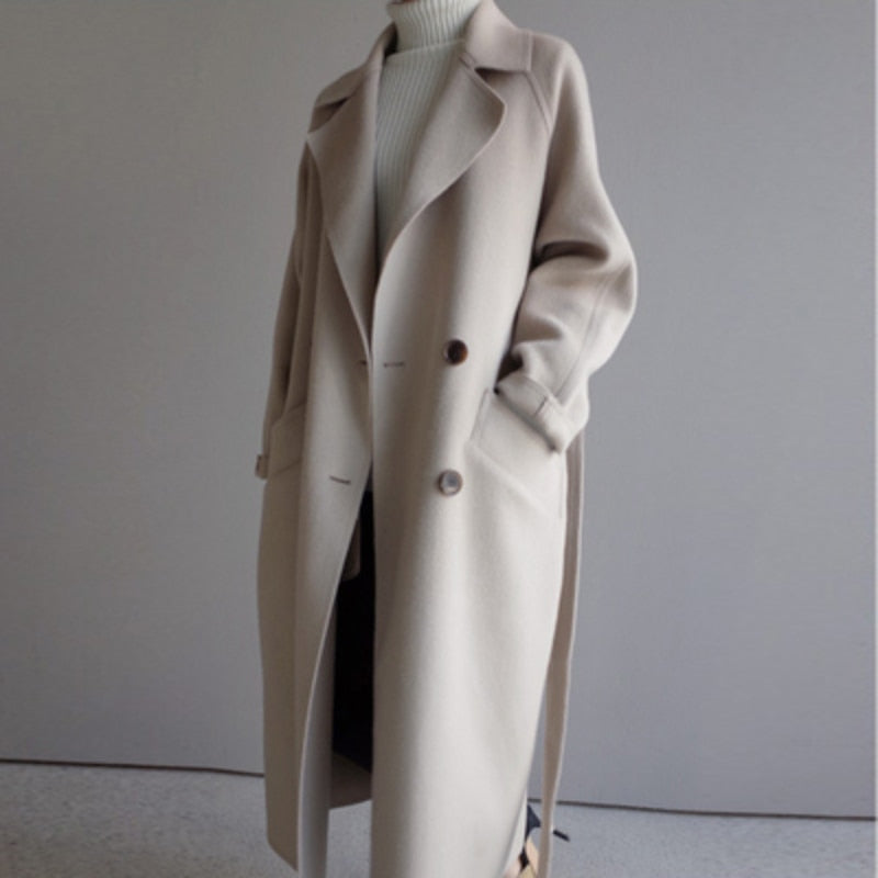 Damen Mantel mit Gürtel – Elegante, warme Langjacke für Herbst und Winter