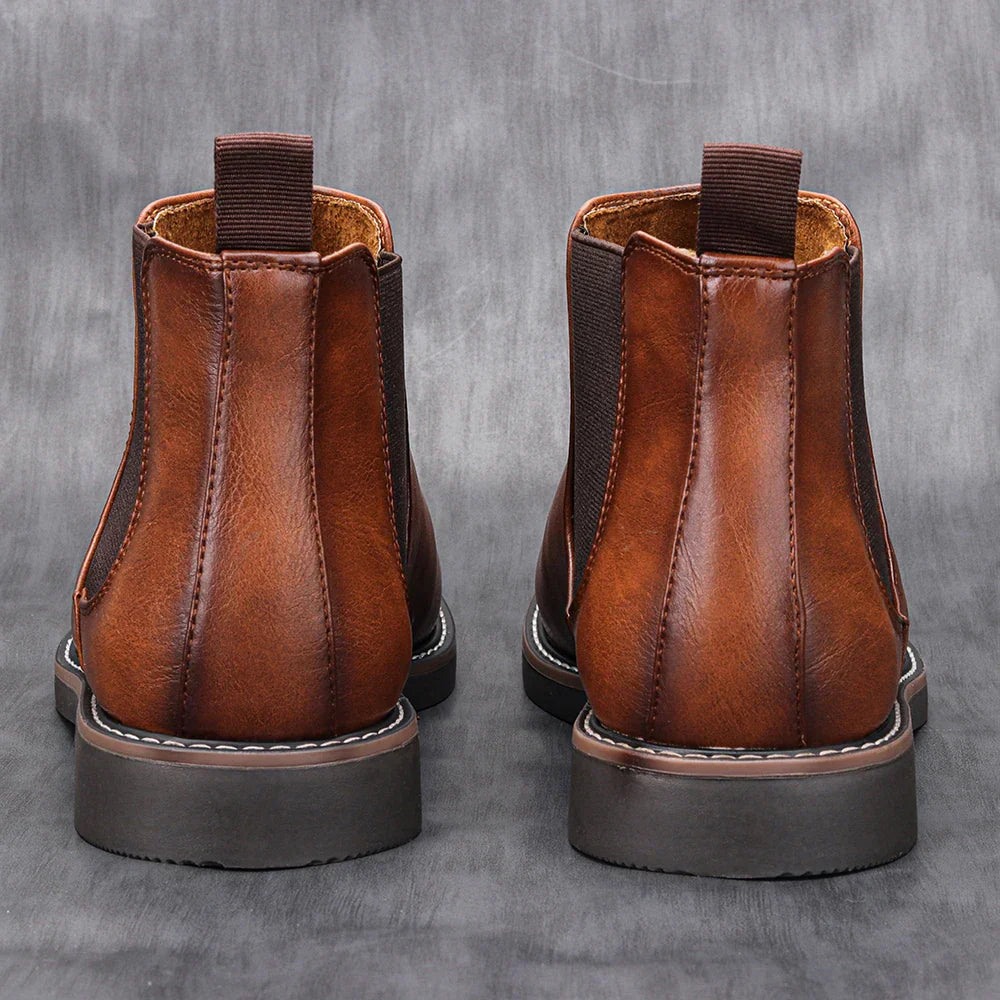 Herren Chelsea Boots aus Echtleder – Klassisches, bequemes Design mit elastischen Einsätzen