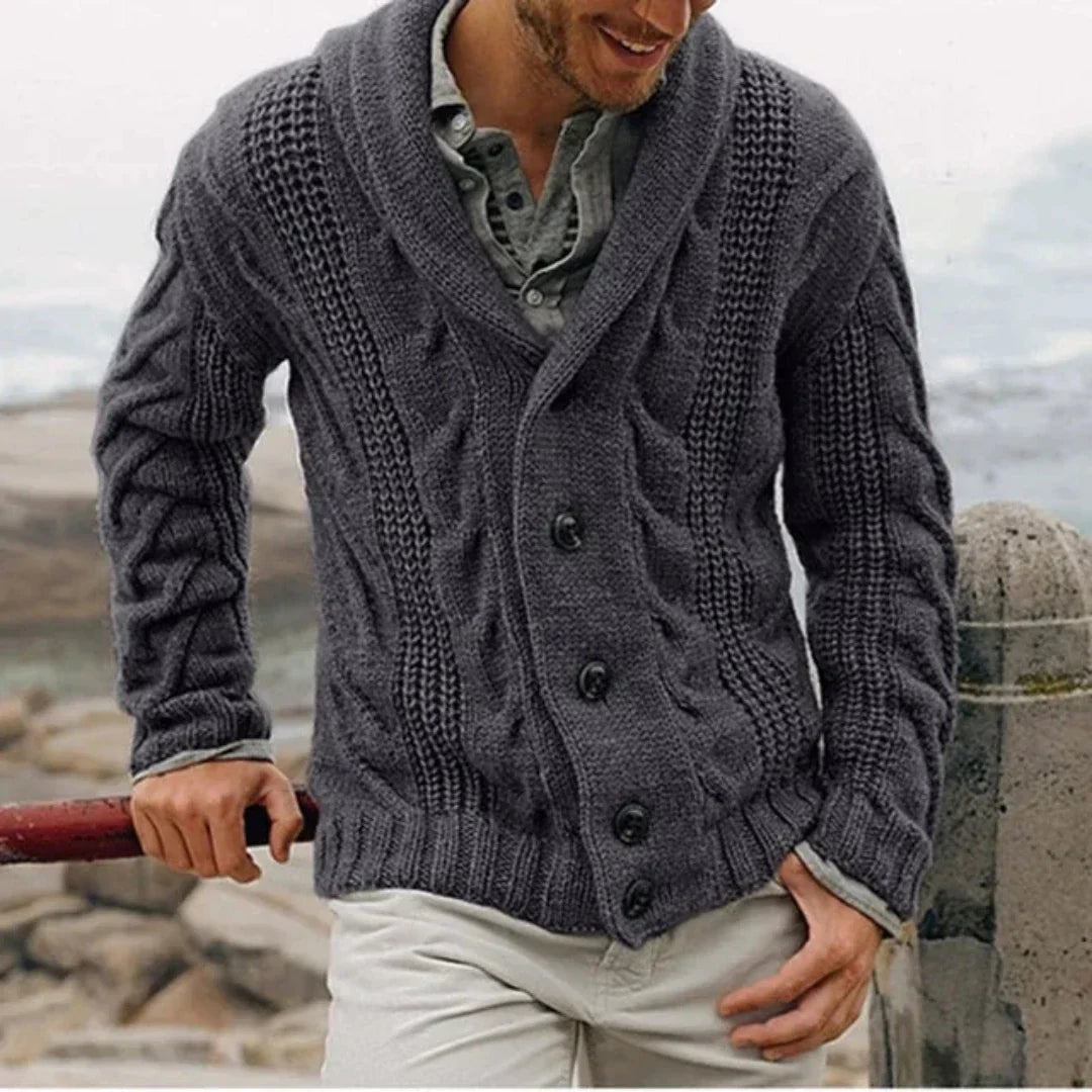 Warme Strickjacke Mit Knopfleiste Für Herren | Winter