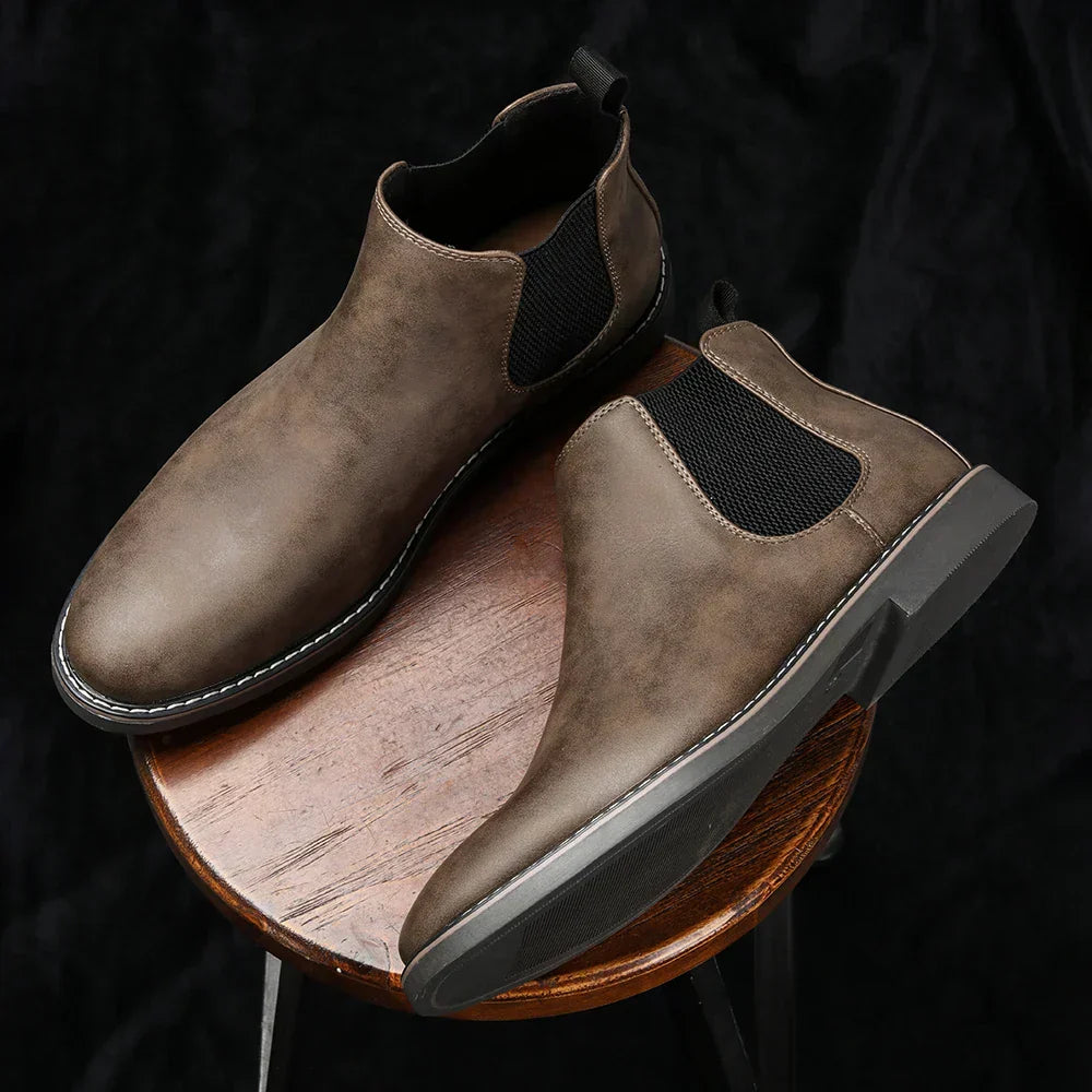 Herren Chelsea Boots aus Echtleder – Klassisches, bequemes Design mit elastischen Einsätzen