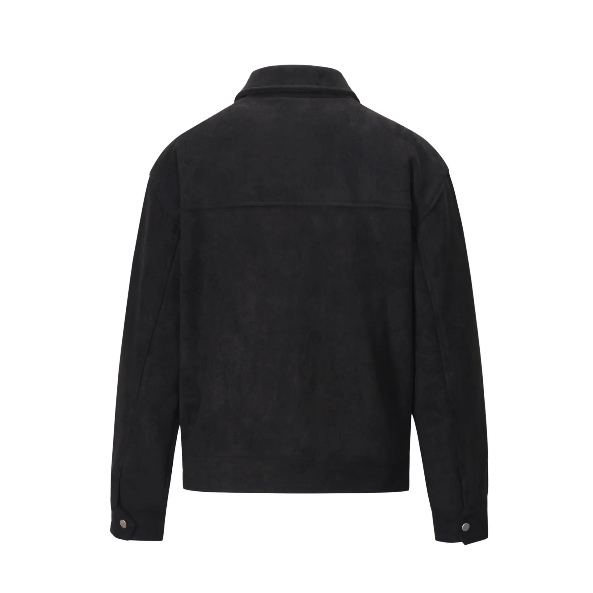 Herren Wildlederjacke aus Polyester – Elegante Freizeitjacke mit 4 Taschen