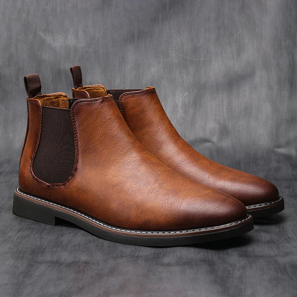 Herren Chelsea Boots aus Echtleder – Klassisches, bequemes Design mit elastischen Einsätzen