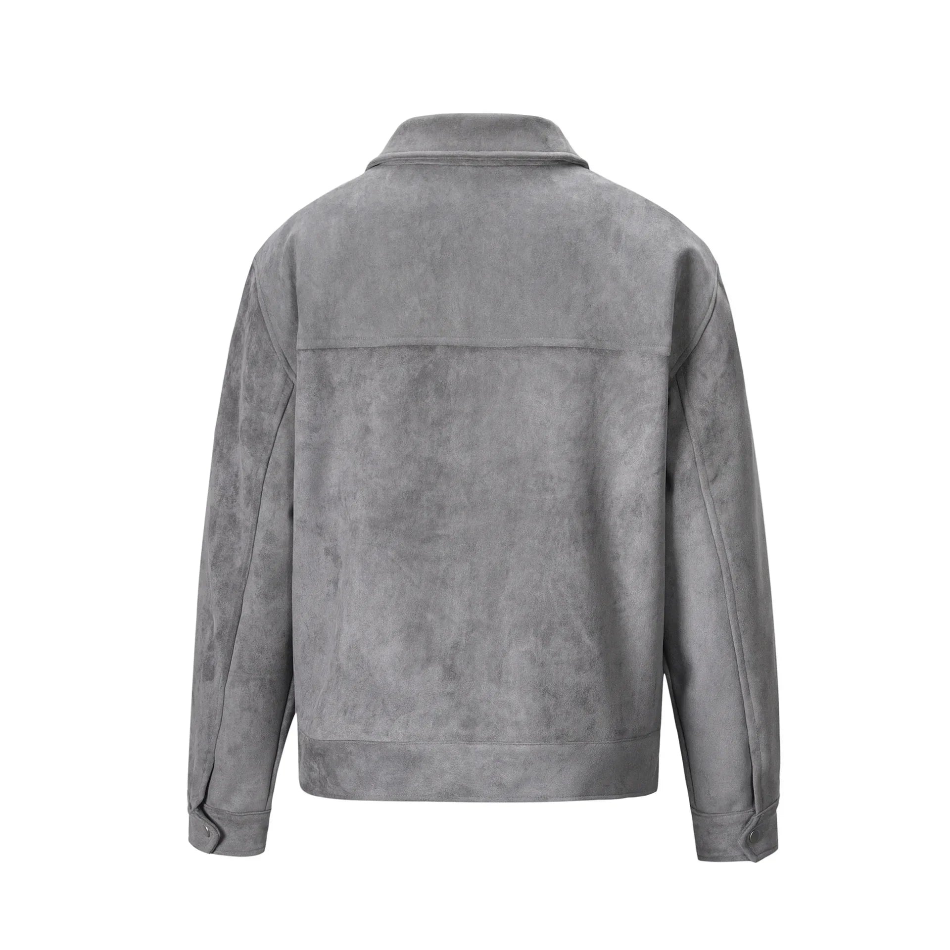 Herren Wildlederjacke aus Polyester – Elegante Freizeitjacke mit 4 Taschen