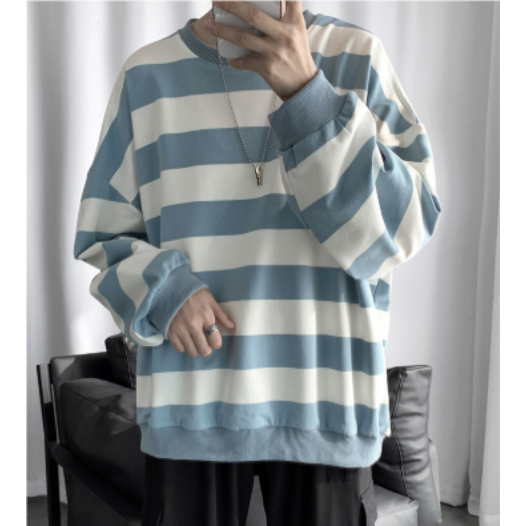 Modischer Winterpullover Mit Streifen Für Herren | Langarm