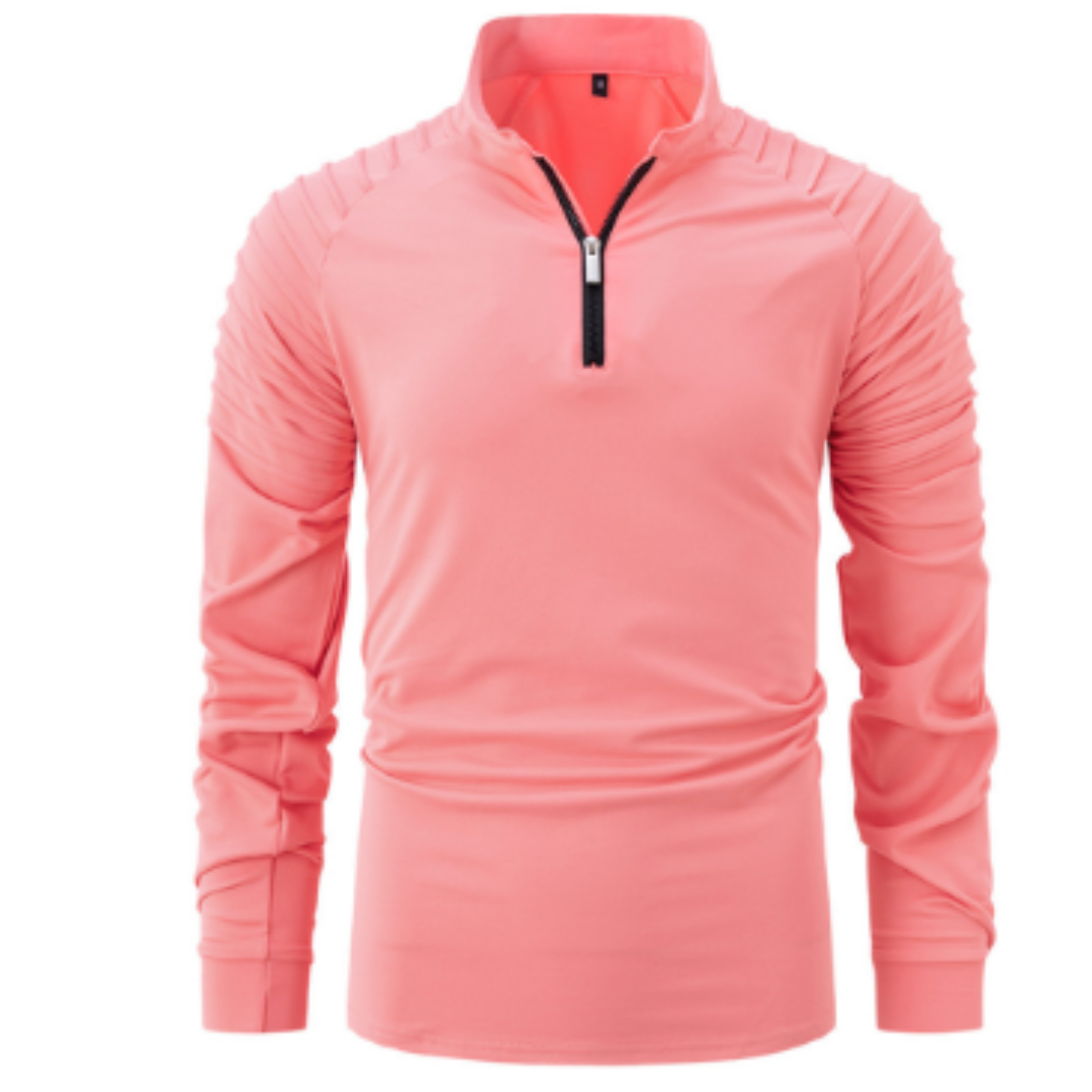 Langärmliger Pullover Mit Halbem Reißverschluss Für Herren | Warm