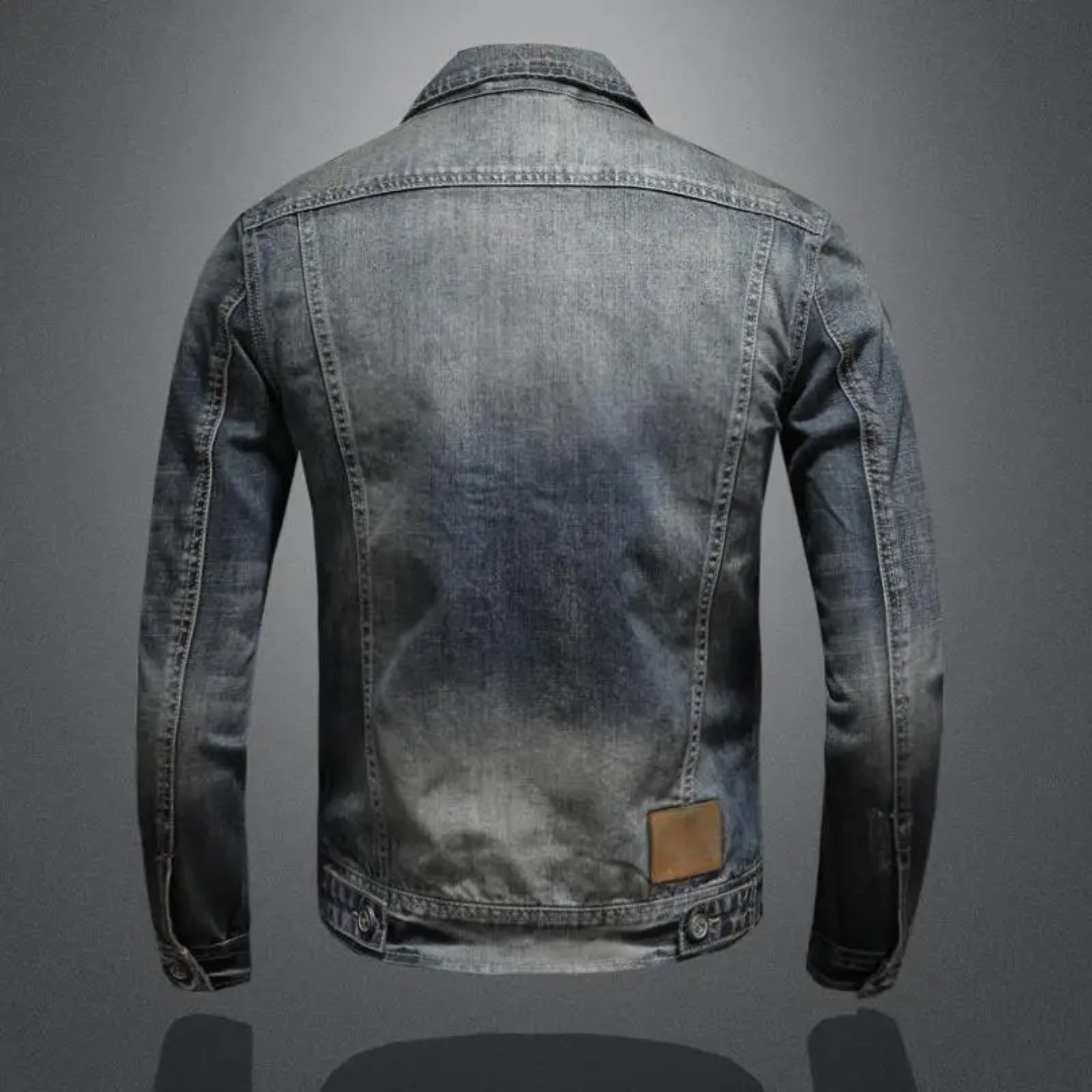 Herren Jeansjacke Klassisch Regular Fit Baumwolle
