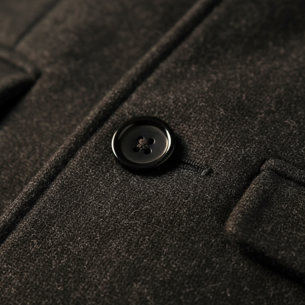 Eleganter Herren Wintermantel aus Wollmischung – Klassisches Design mit Revers