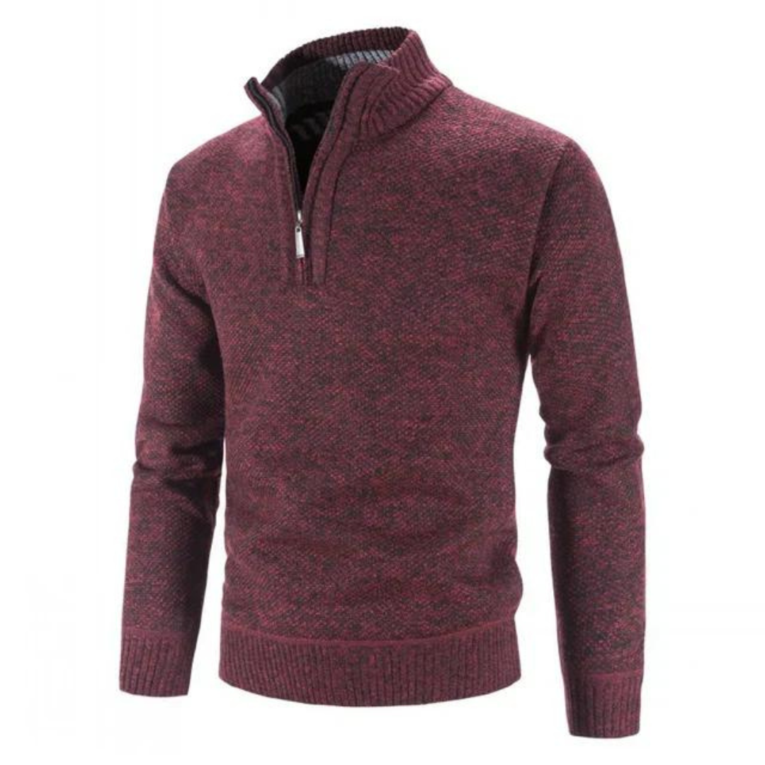 Strickpullover Mit Halbem Reißverschluss Für Herren | Warm