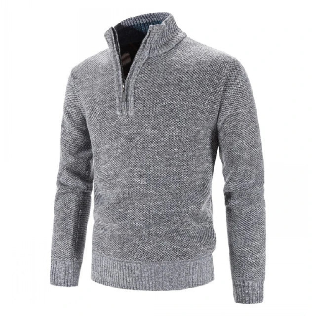 Strickpullover Mit Halbem Reißverschluss Für Herren | Warm