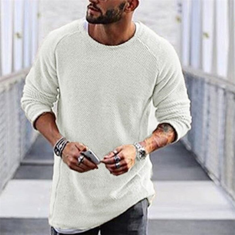 Langärmliger Strickpullover Für Herren | Warm