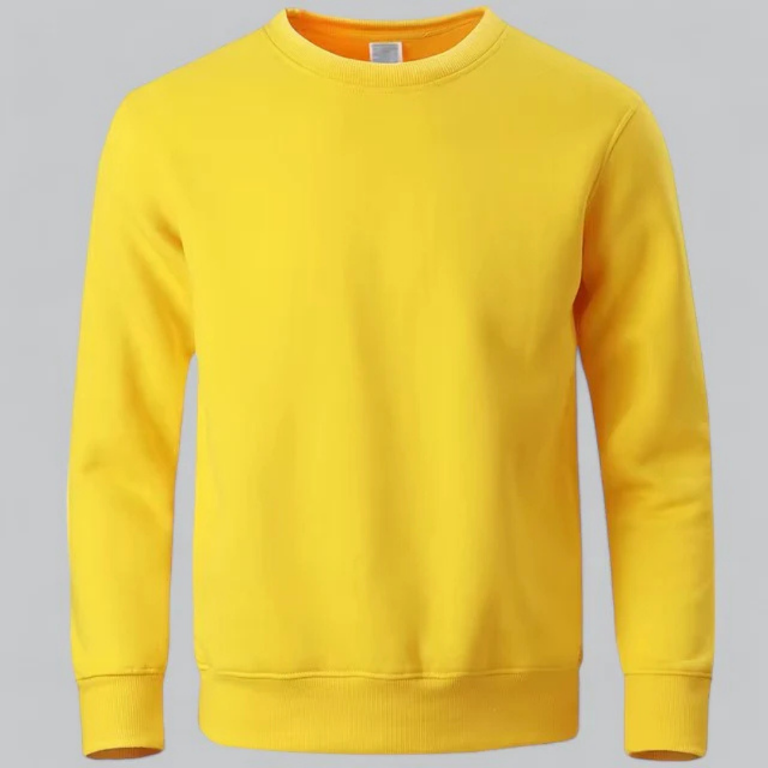 Herren Klassisches Lässiges Rundhalsausschnitt Sweatshirt | Langarm