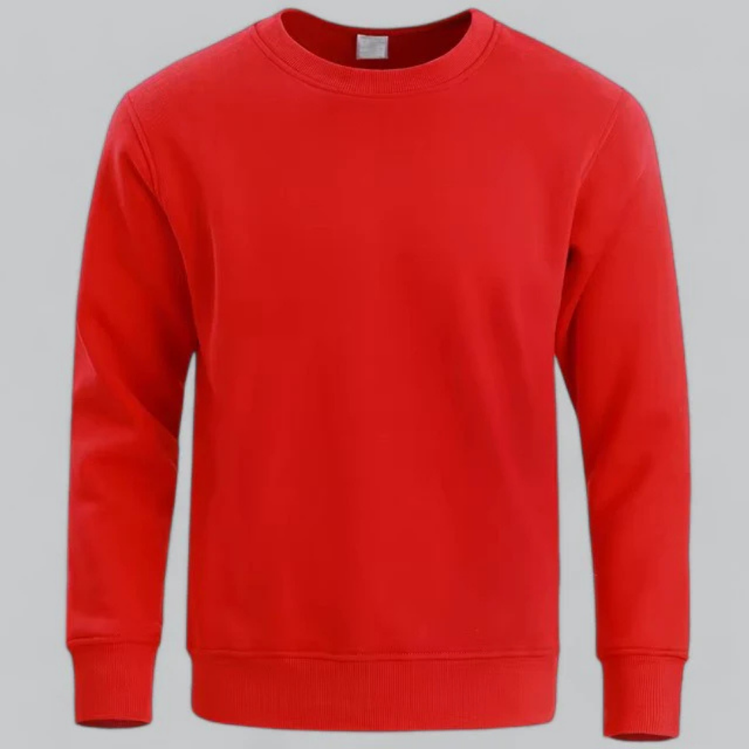 Herren Klassisches Lässiges Rundhalsausschnitt Sweatshirt | Langarm