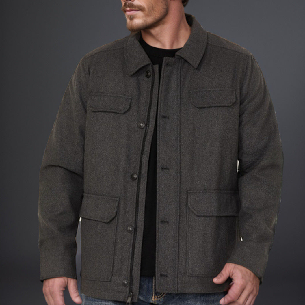 Herren Utility Jacke mit mehreren Taschen – Robustes Design für Alltag und Outdoor