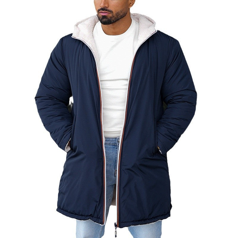 Herren Wende-Winterjacke mit Fleecefutter – Zwei Looks in einem für kalte Tage