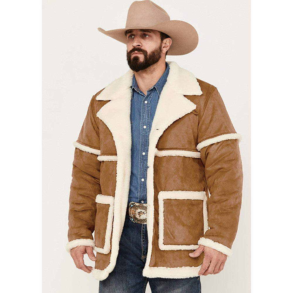 Herren gefütterte Outdoor-Jacke – Lässiger Stil mit großen Taschen für kalte Tage