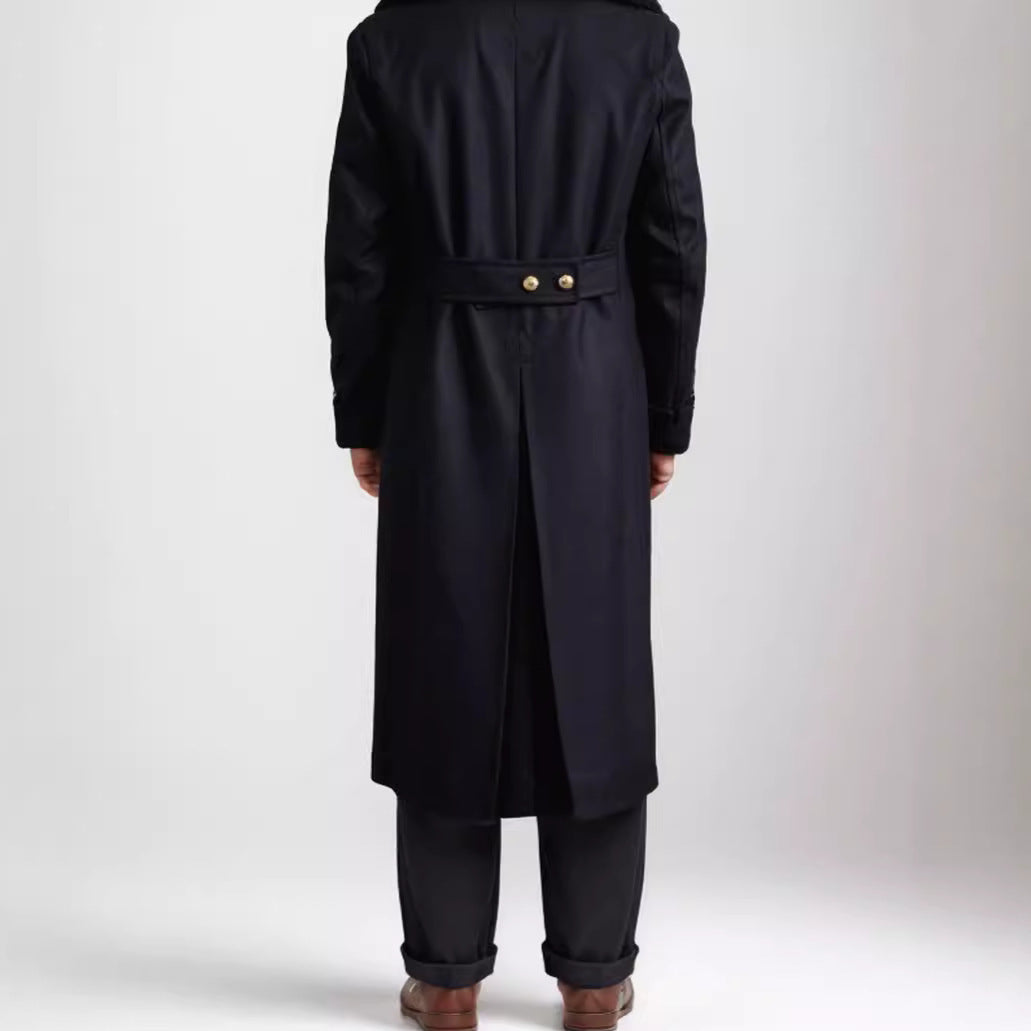 Herren Luxus Wintermantel – Elegante Wollmischung mit doppelter Knopfleiste