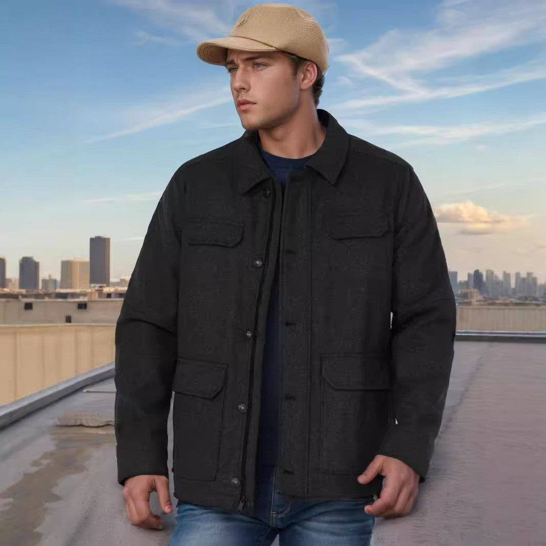 Herren Utility Jacke mit mehreren Taschen – Robustes Design für Alltag und Outdoor