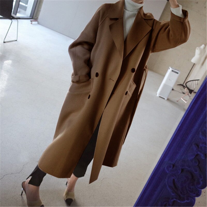 Damen Mantel mit Gürtel – Elegante, warme Langjacke für Herbst und Winter