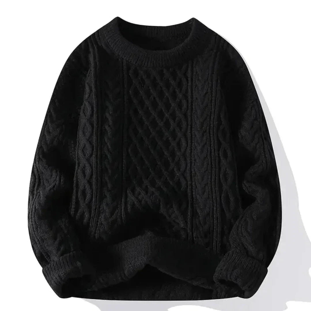 Rundhals Strickpullover Mit Langen Ärmeln Für Herren | Warm
