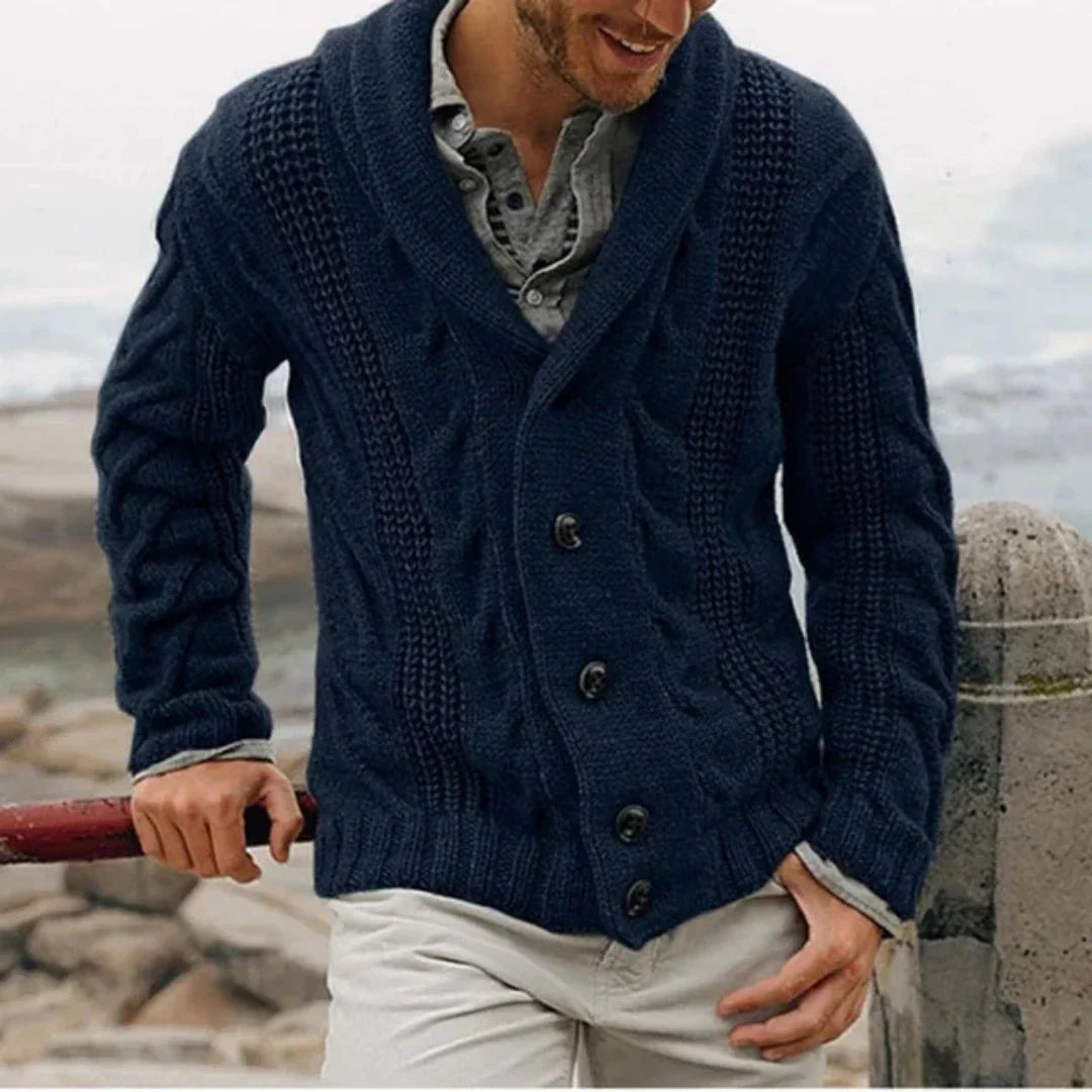 Warme Strickjacke Mit Knopfleiste Für Herren | Winter