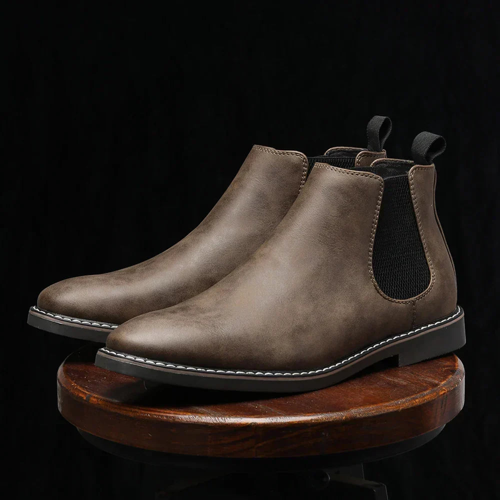 Herren Chelsea Boots aus Echtleder – Klassisches, bequemes Design mit elastischen Einsätzen