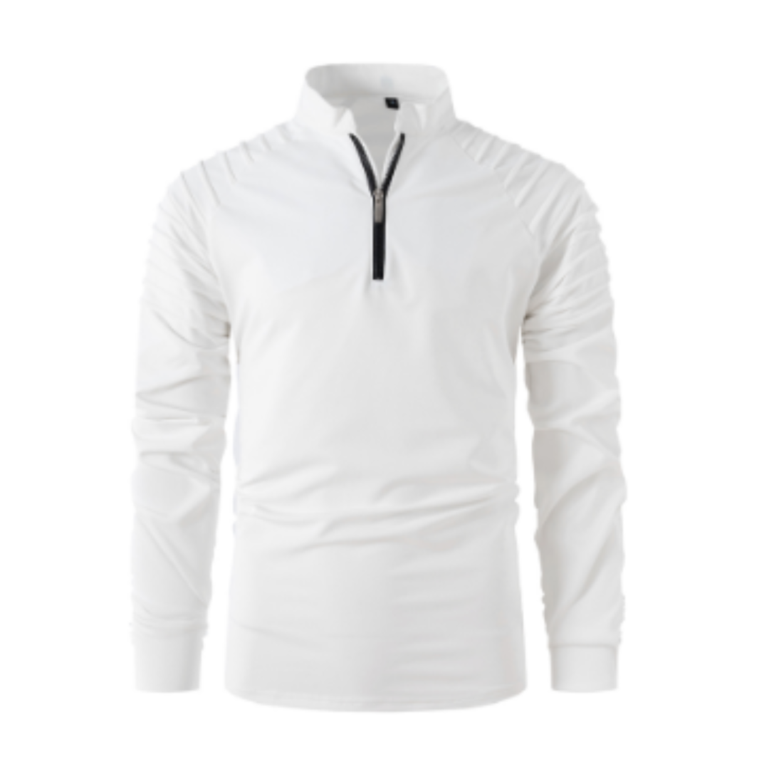 Langärmliger Pullover Mit Halbem Reißverschluss Für Herren | Warm