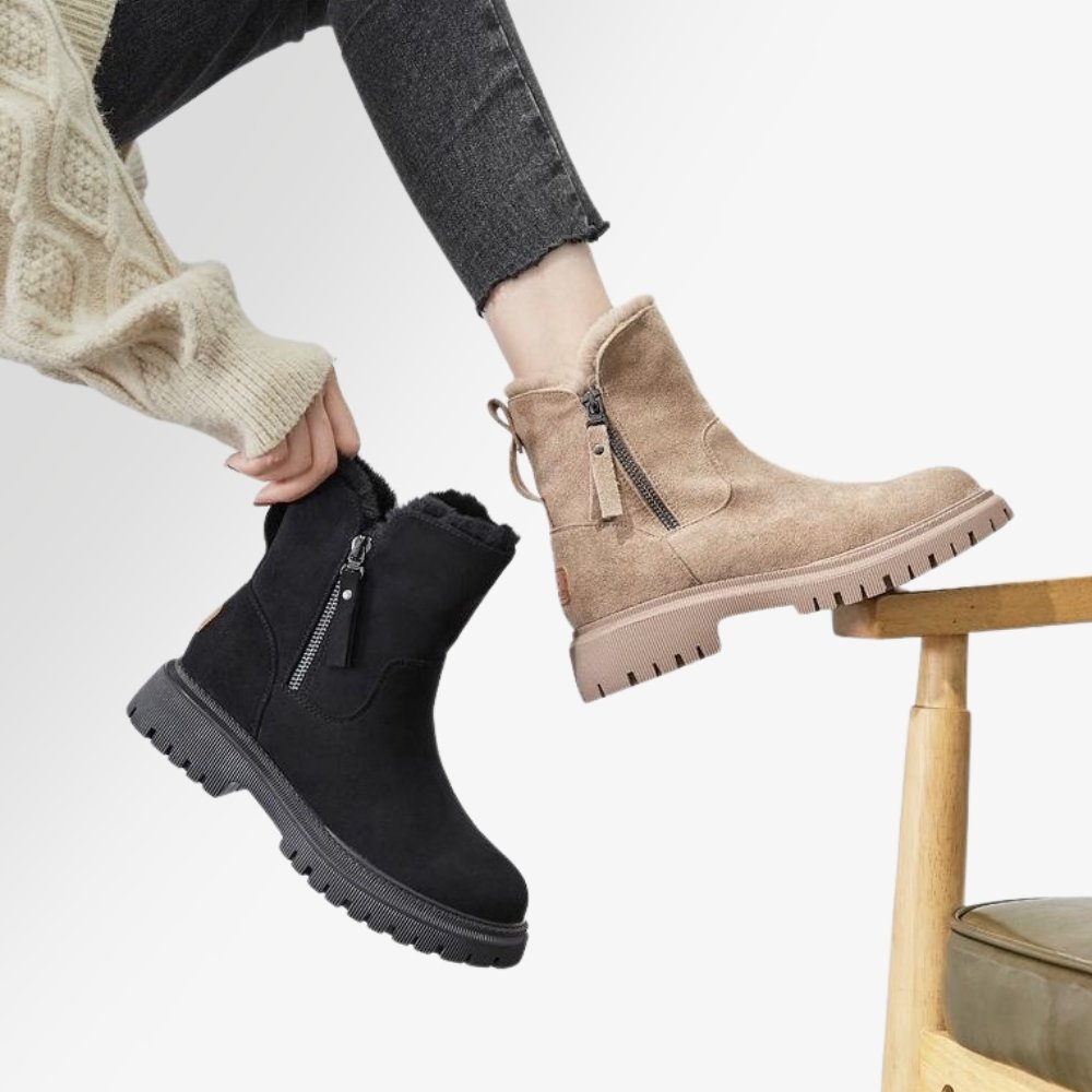 Damen Winter-Boots – Warm gefütterte, wasserdichte Stiefel mit rutschfester Sohle