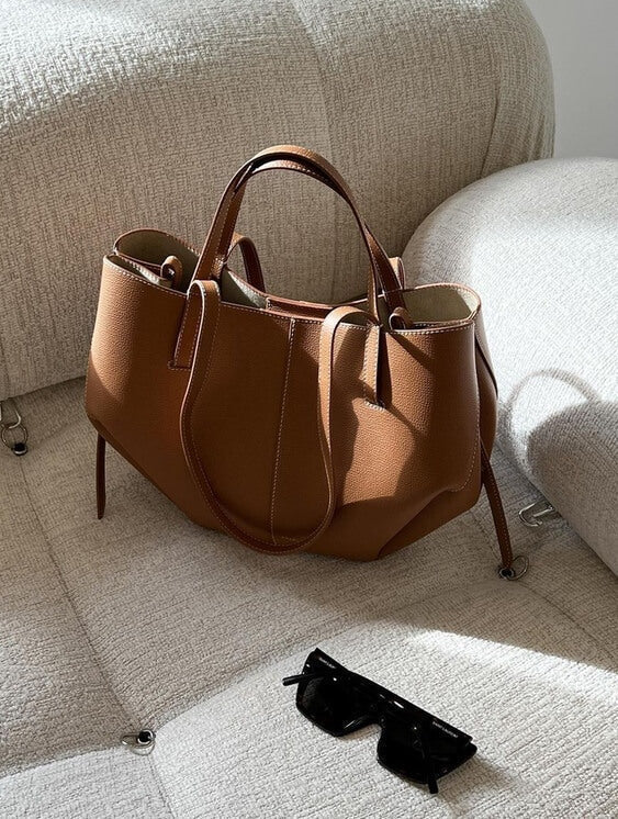 Damen Vintage Tote Bag – Geräumige Ledertasche mit elegantem, zeitlosem Design