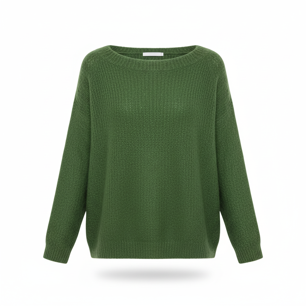 Damen Pullover mit U-Bootausschnitt – Weicher Strick für gemütliche, stilvolle Looks